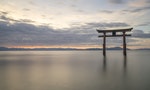 日本 琵琶湖 Shirahige-shrine at Biwa-lake,Takashima city,Shiga,japan