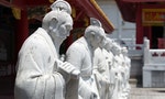 Confucian temple is a temple devoted to the memory of Confucius. Confucius Temple in Nagasaki is the worlds only Confucian temple built outside China by Chinese hands. 72 statues standing outside the 