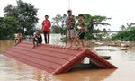 寮國電力水壩潰堤