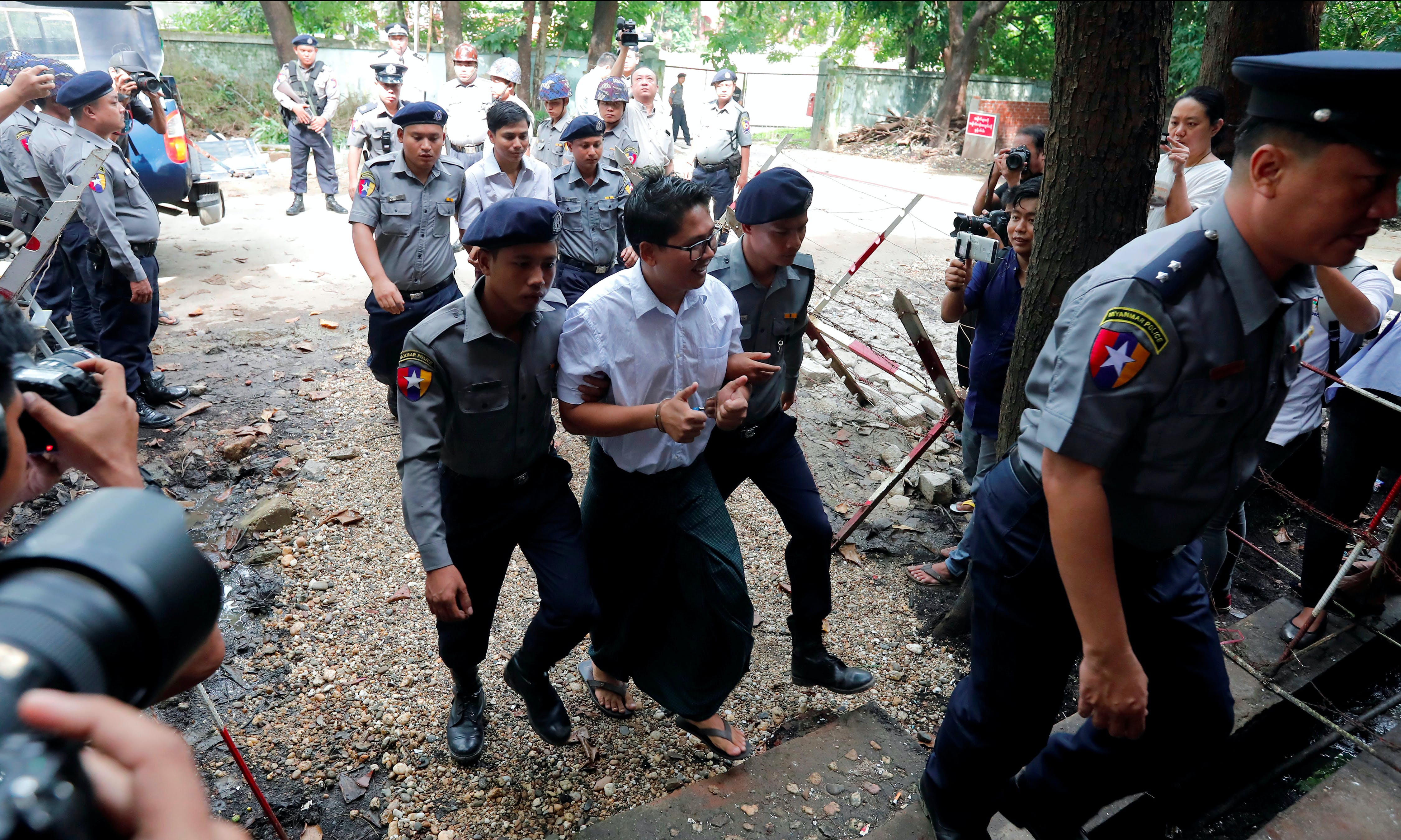 報導緬甸「羅興亞危機」，2名路透記者社遭判7年徒刑