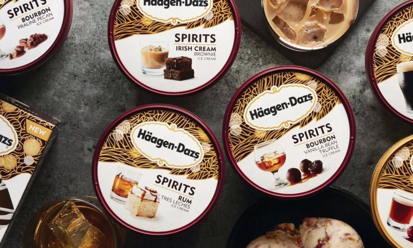 波本、奶酒、黑啤酒：Häagen-Dazs推出7款大人最愛的「烈酒冰淇淋」