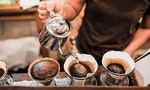 Drip brewing, filtered coffee, or pour-over is a method which involves pouring water over roasted, ground coffee beans contained in a filter. - Image
