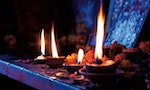 Light Ghi Lamp Dark Bokeh Night Fire Altar