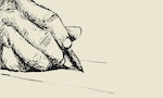 writing hand,vector illustration - 向量圖