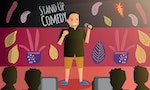 Vector illustration about the Comedian. He's a newcomer and soon to be a star. Latest character design for multiple purpose.