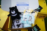台灣防疫關懷包  內含黑熊布偶及口罩