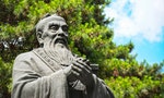 孔子 Statue of Confucius, located in Harbin Confucian Temple, Heilongjiang, China.
