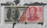 United States usa versus china, economic war concept
