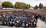 Santa Barbara, California / USA - June 14 2014: Crowd of graduating students and celebrating parents at the University of California Santa Barbara (UCSB) graduation ceremony
