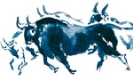 PP_158奔跑牛隻的水彩草圖。這是卡拉特拉瓦時常回顧的主題，也是他作品的靈感來