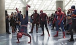 WONDERCON: Los Angeles Convention Center, March 25 thru 27, 2016. Cosplayers and fans come out for the annual WonderCon comic entertainment convention in Los Angeles. A group of Spiderman cosplayers.