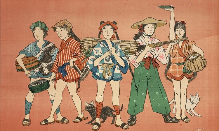 江戶時代的美少女戰士長怎樣？插畫家Rong Pham以浮世繪重現知名動角色