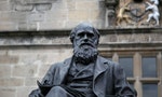 達爾文 Charles Darwin statue, Shrewsbury, Shropshire. United Kingdom. 30th April 2018. Charles Darwin statue outside Shrewsbury Library, Shrewsbury, Shropshire