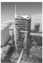 P153：楊經文，「熱帶生態設計大樓」提案，新加坡，二○○八年。