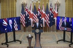 拜登與澳洲美國共同宣布合作防禦聯盟成立