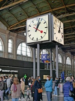 p_237_蘇黎世中央火車站的國鐵鐘，醒目的標誌成為民眾約見面的地點