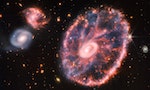 5億光年外的奇幻景色：NASA公開韋伯太空望遠鏡拍攝到的「車輪星系」清晰影像