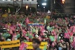 民進黨凱道造勢選舉大選選前之夜選民支持者晚會選戰